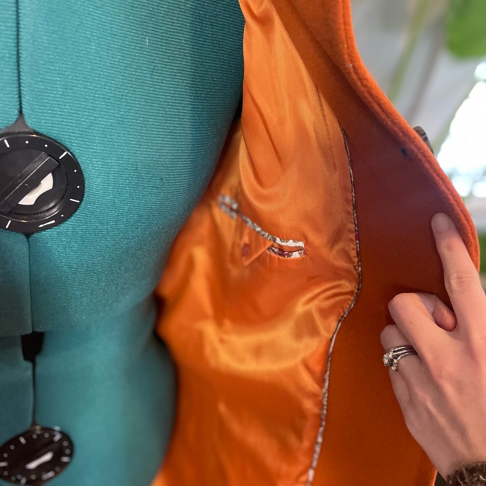 Lands' End Women's Bold Orange Warm Winter Coat - Picture 5 of 7
